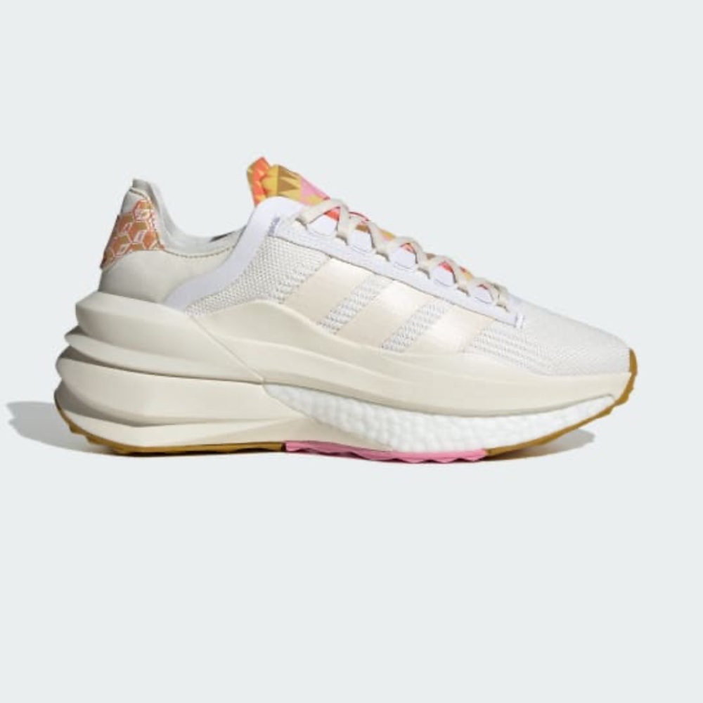 Adidas Women's Cream and Pink Sneakers